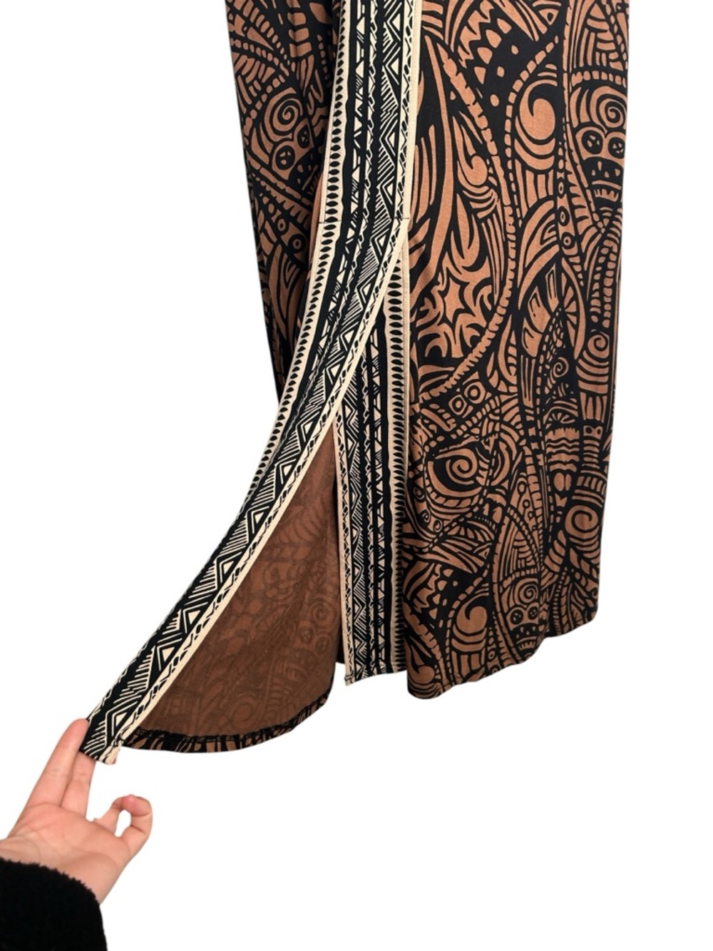 Soft Surroundings Serengeti Safari Print Sleeveless Jersey Knit Maxi Dress Large - Picture 5 of 7